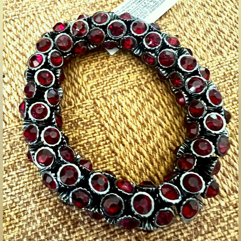 Never Worn- Red Gemstone Bracelet